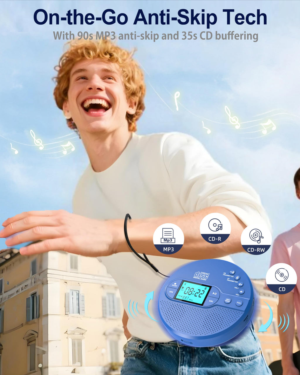 Portable CD Player with FM Transmitter & Speaker M462