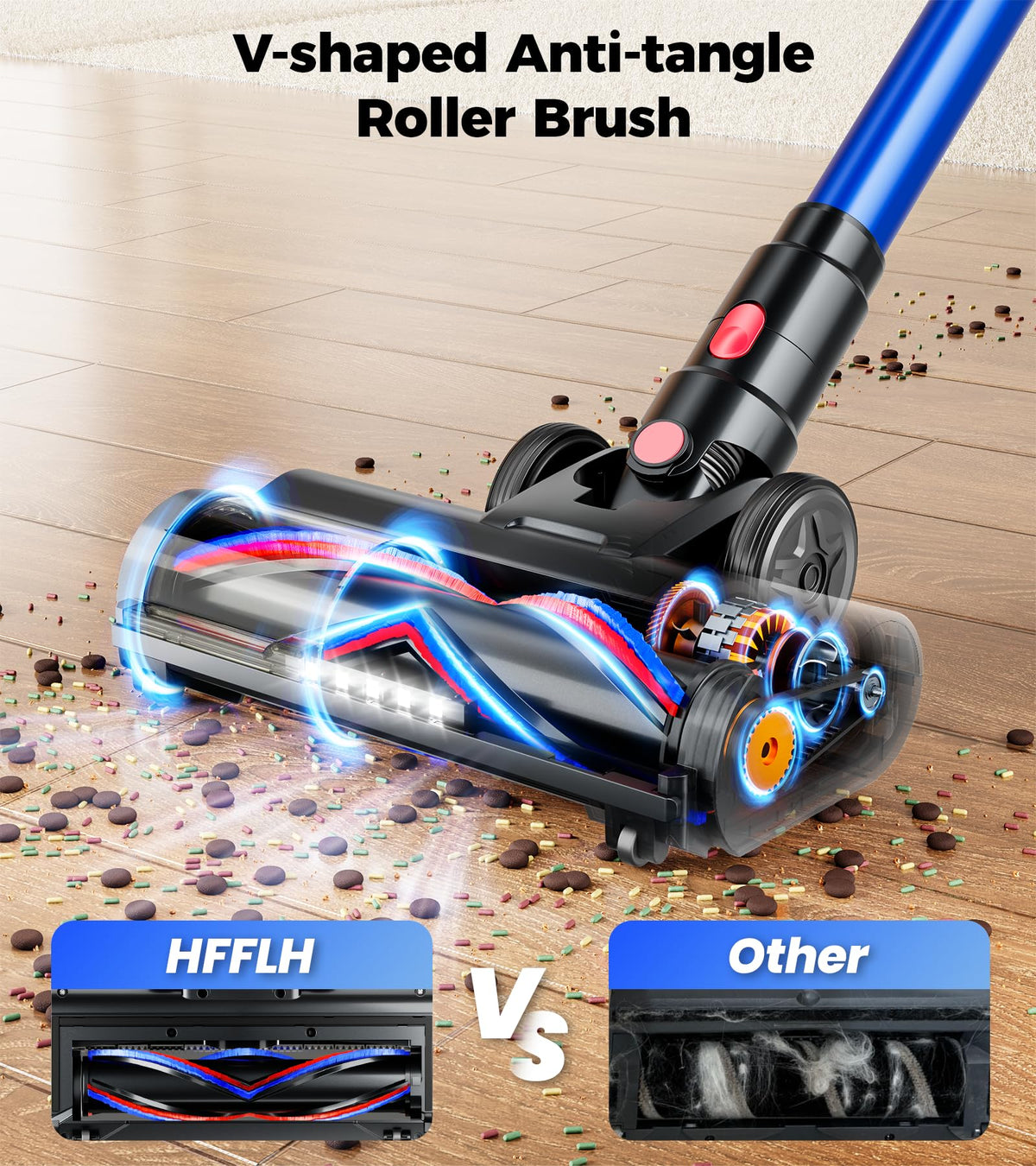 600W 50Kpa 65Mins Cordless Stick Vacuum Cleaner H4561