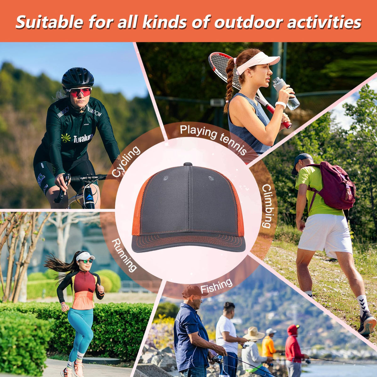 Custom Trucker Hat with Text Photo Logo P9133
