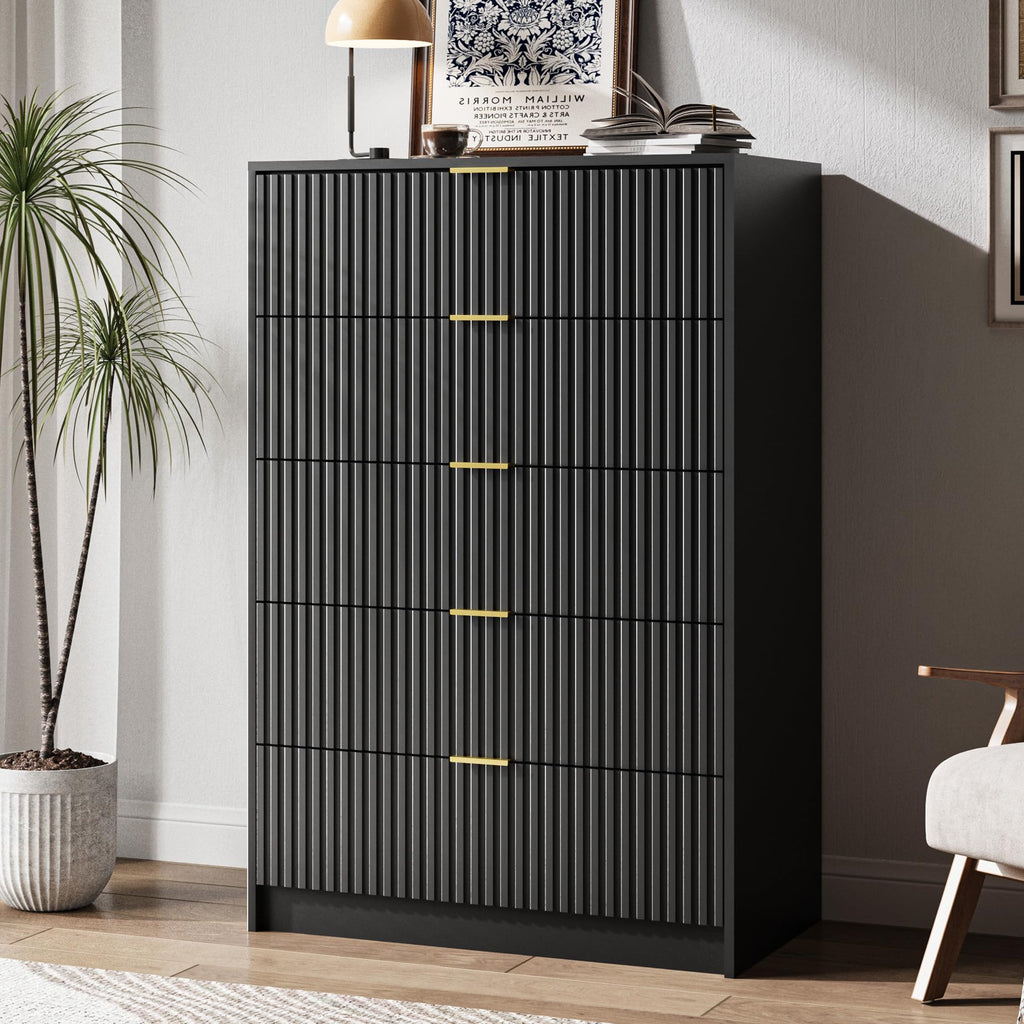 47" Tall Fluted 5-Drawer Dresser T34516