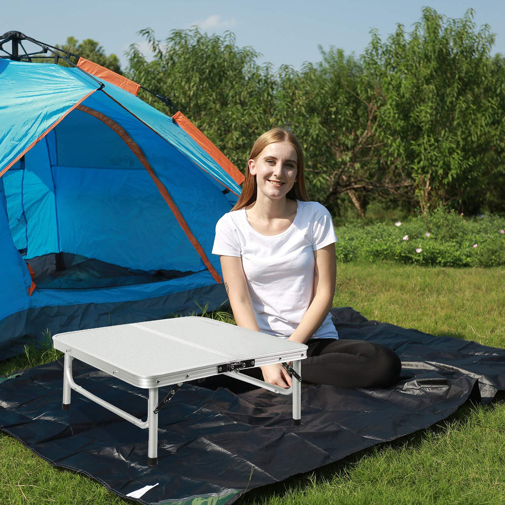 2 Foot Small Square Folding Table with Adjustable Height Z6123