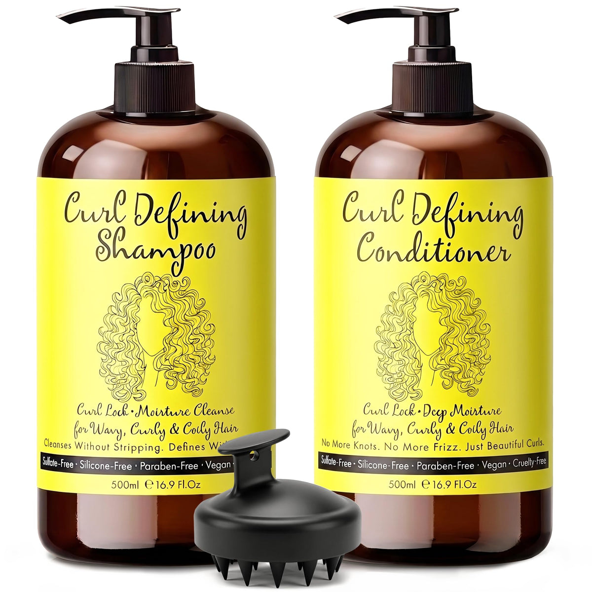 Curly Hair Shampoo and Conditioner Set D7462