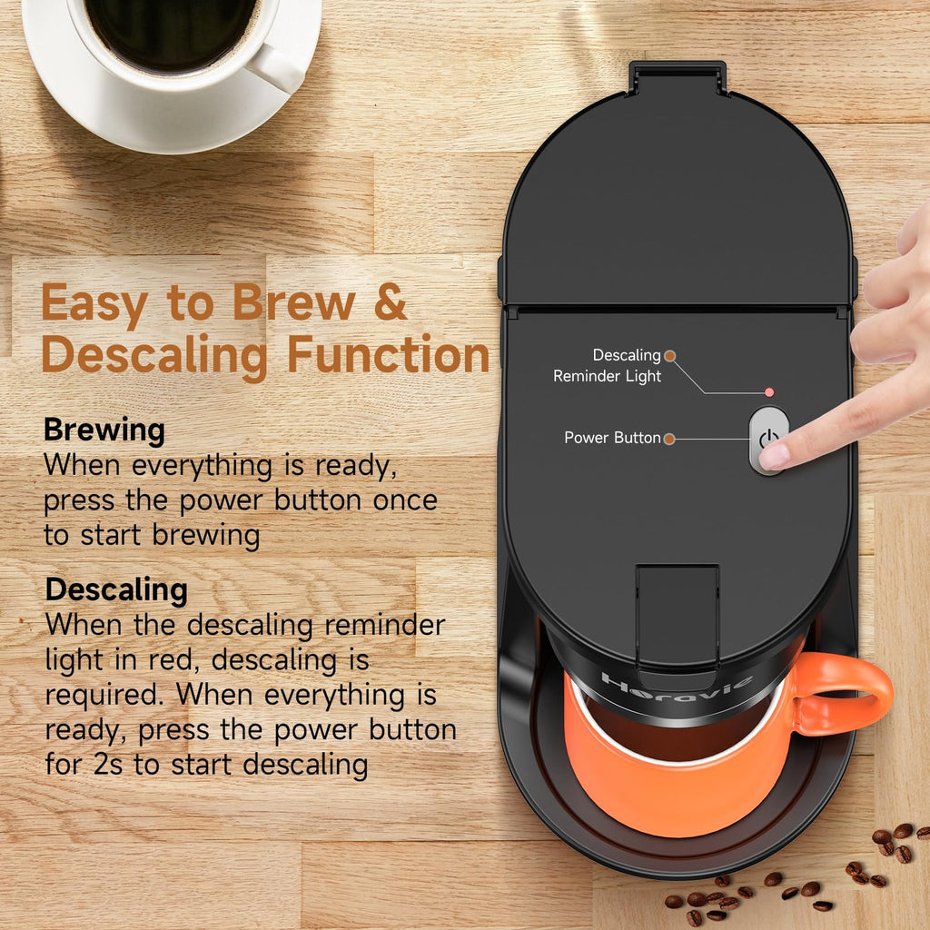 Single Serve Coffee Maker for K-Cup & Grounds D2861