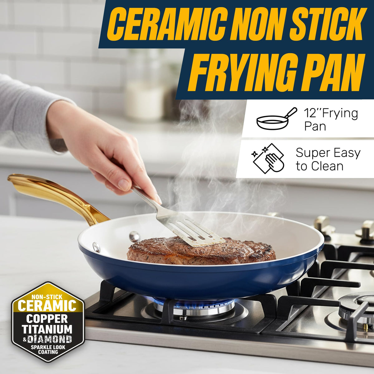 12 Pc Titanium Ceramic Nonstick Cookware Set S5804