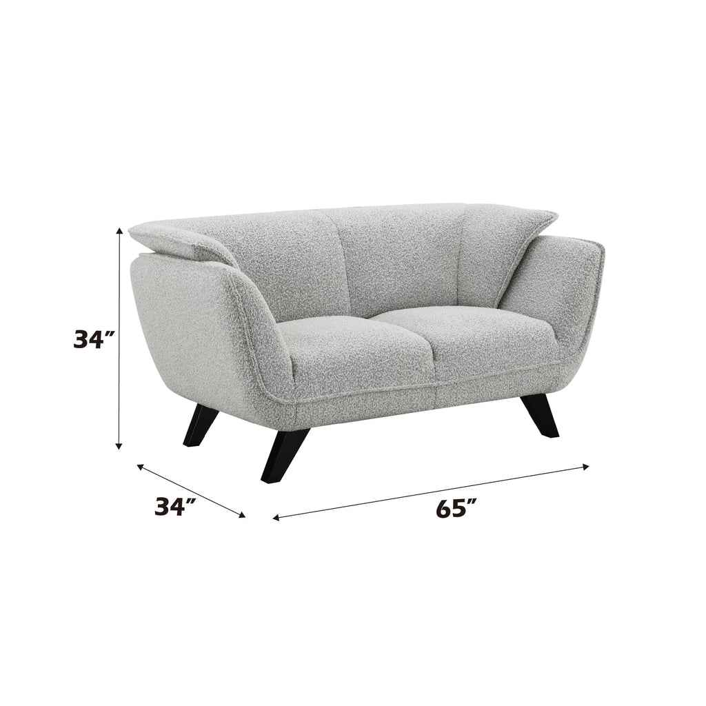 Light Gray Upholstered Loveseat C887232