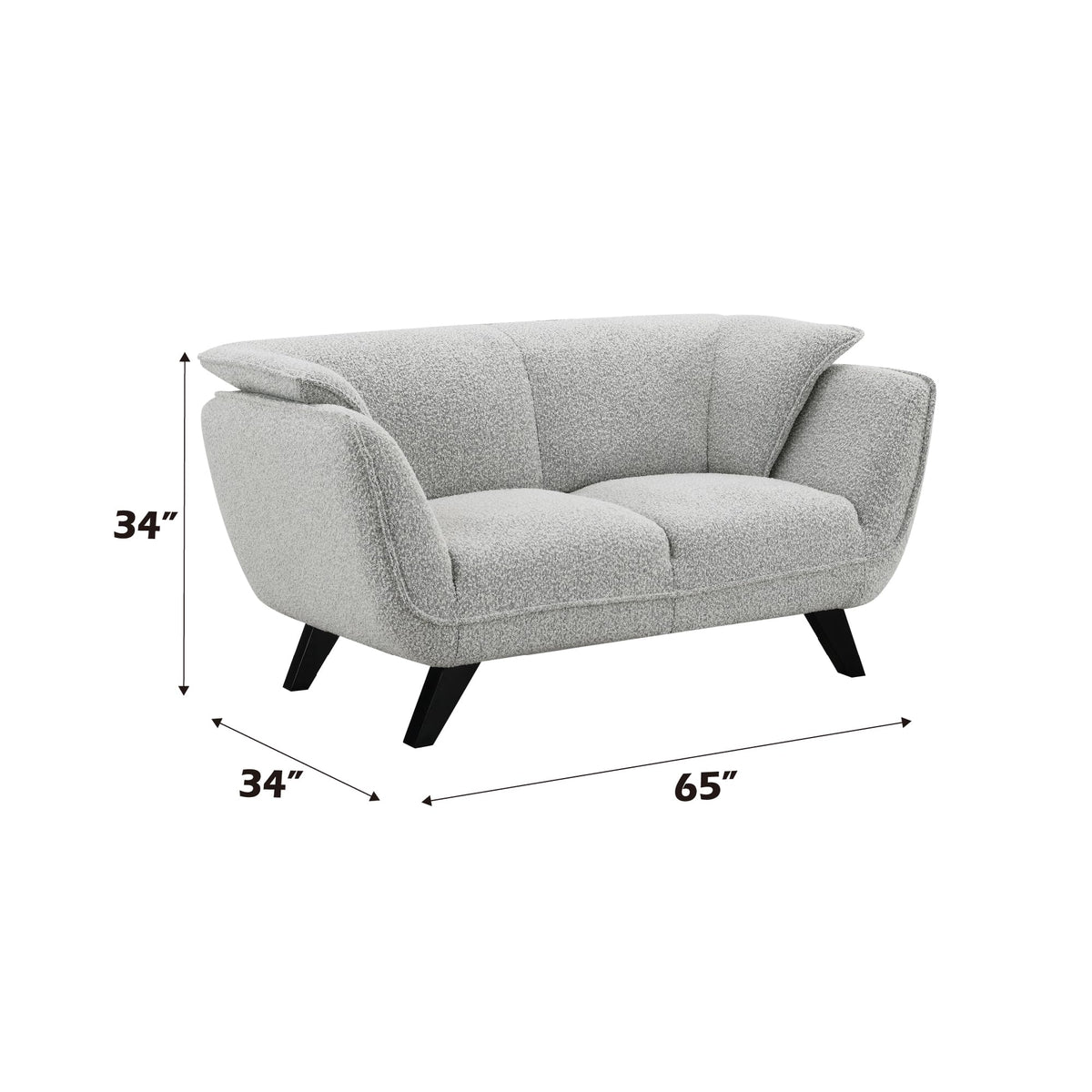 Light Gray Upholstered Loveseat C887232