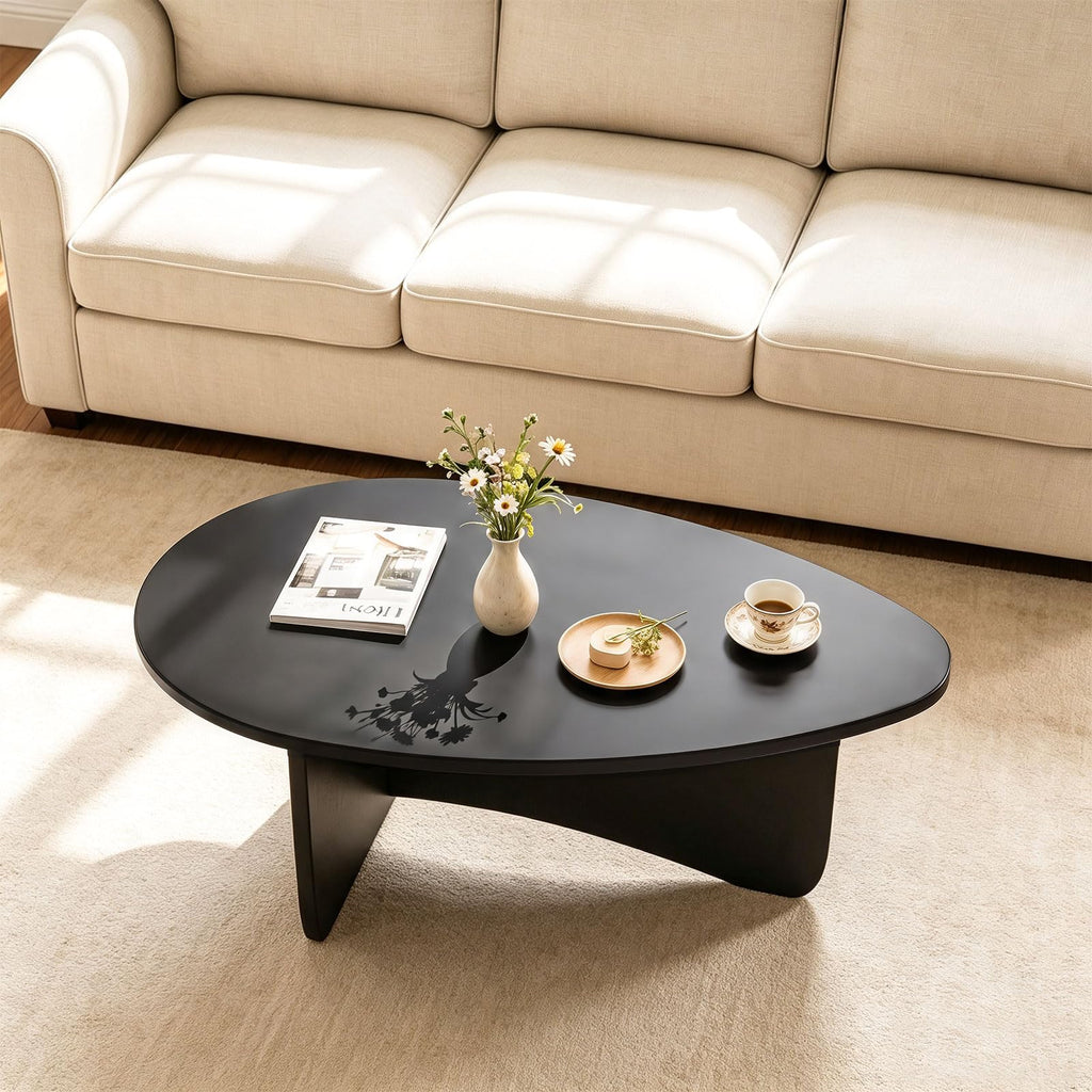 Oval Coffee Table Black O74076