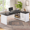 61" L Shaped Desk with Drawers M51453
