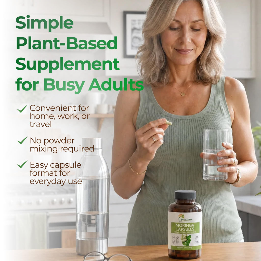 Moringa Capsules 500mg Moringa Oleifera Leaf Powder 120 Count U982