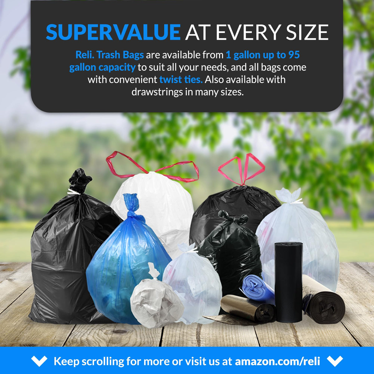 95 Gallon Heavy Duty Trash Bags N97297