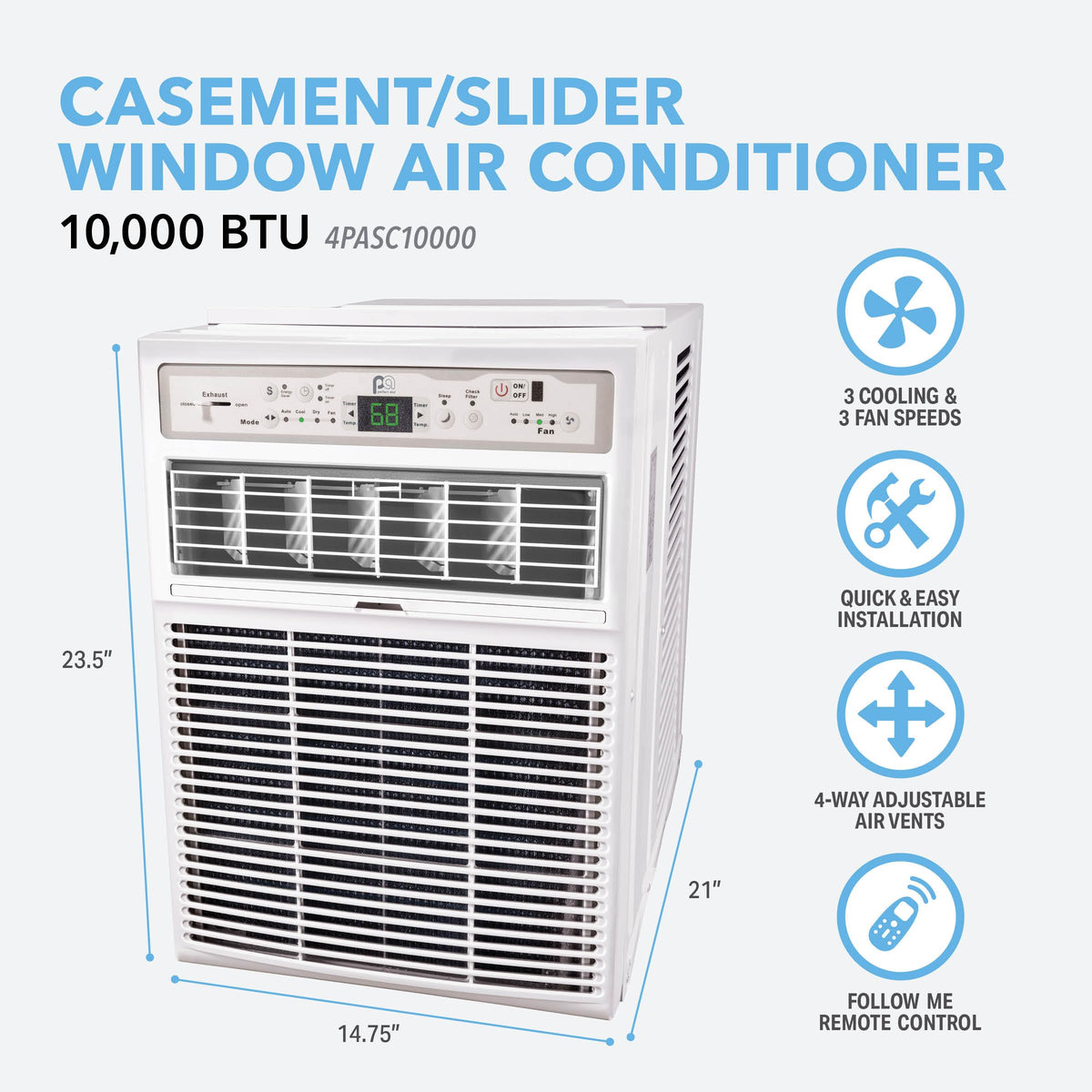 10,000 BTU Casement Window Air Conditioner O5416