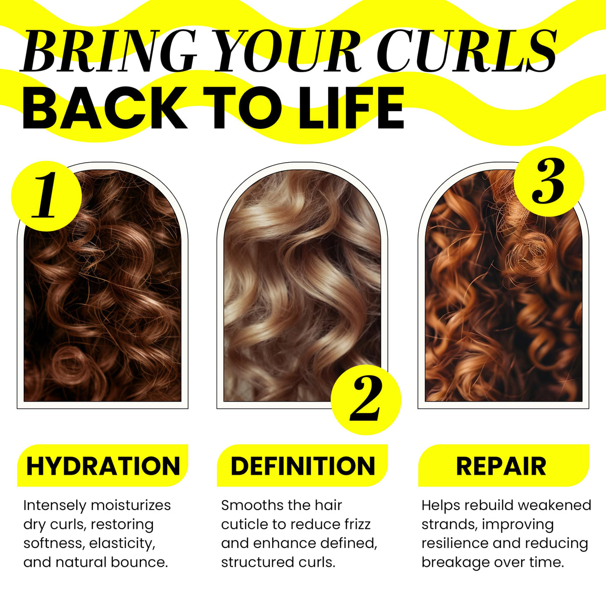 Curly Hair Shampoo and Conditioner Set D7462