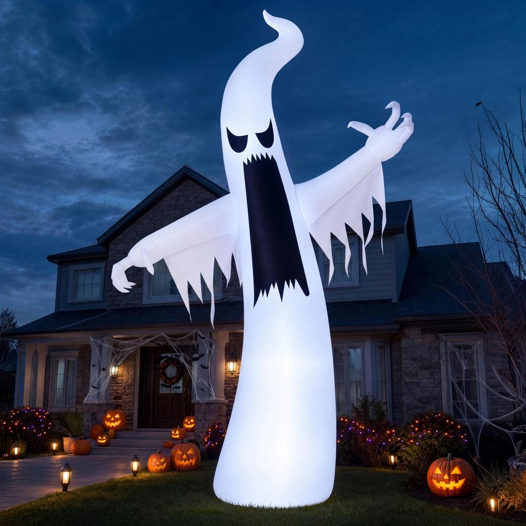 12 FT Inflatable Ghost Outdoor Decoration with LEDs R744984