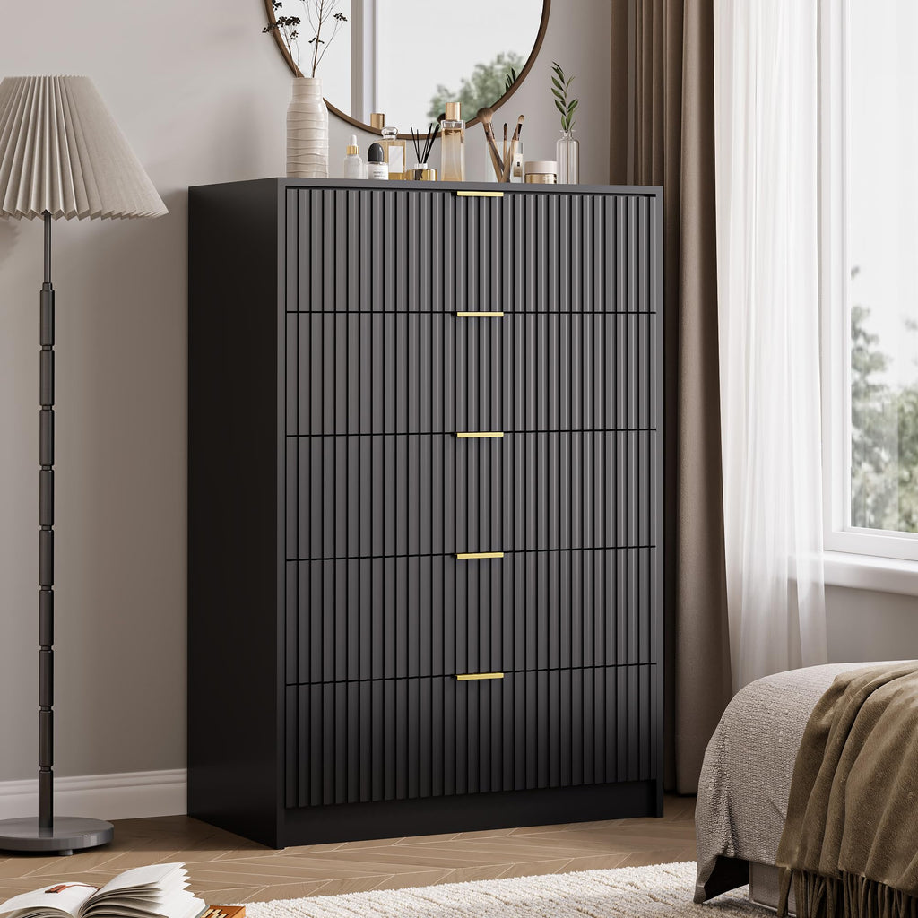 47" Tall Fluted 5-Drawer Dresser T34516