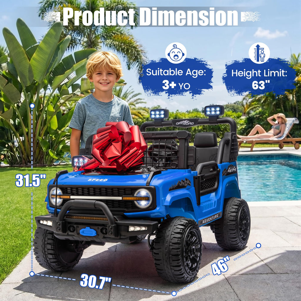 24V Electric 2 Seater Ride On Truck Toy with Remote Control Z57914
