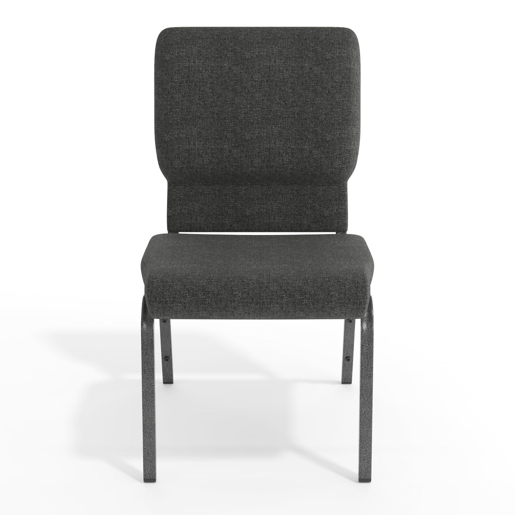 Dark Gray Fabric Stacking Church Chair 4 Pack R127