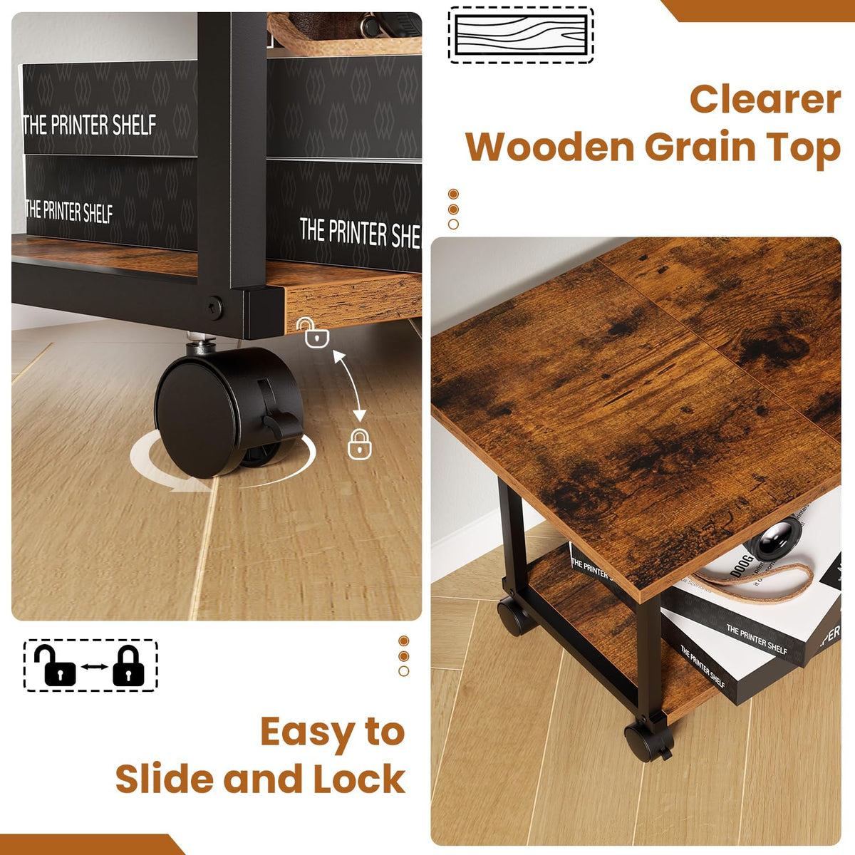 2-Tier Under Desk Printer Stand L524