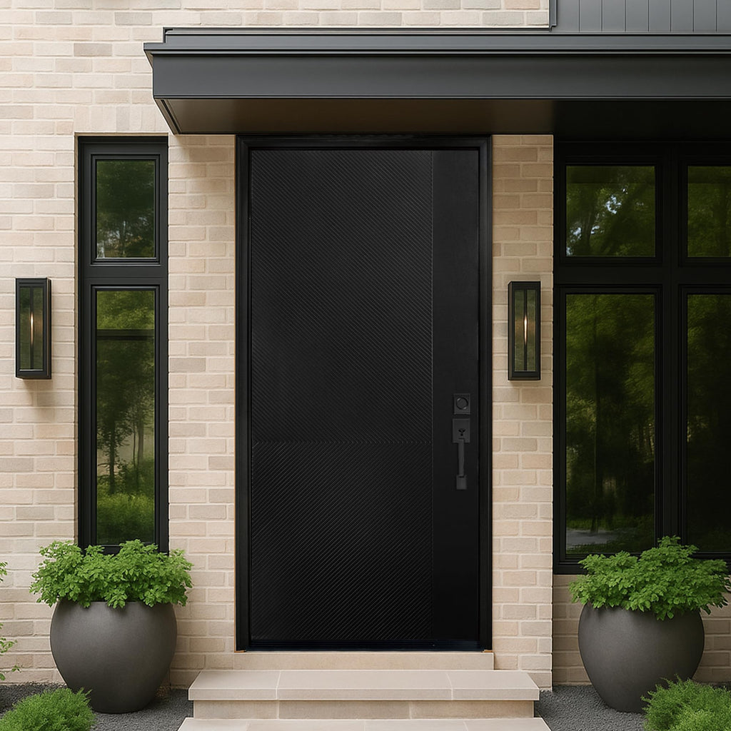 Fiberglass Front Door 36" x 80" Left-Hand Inswing Black V28881