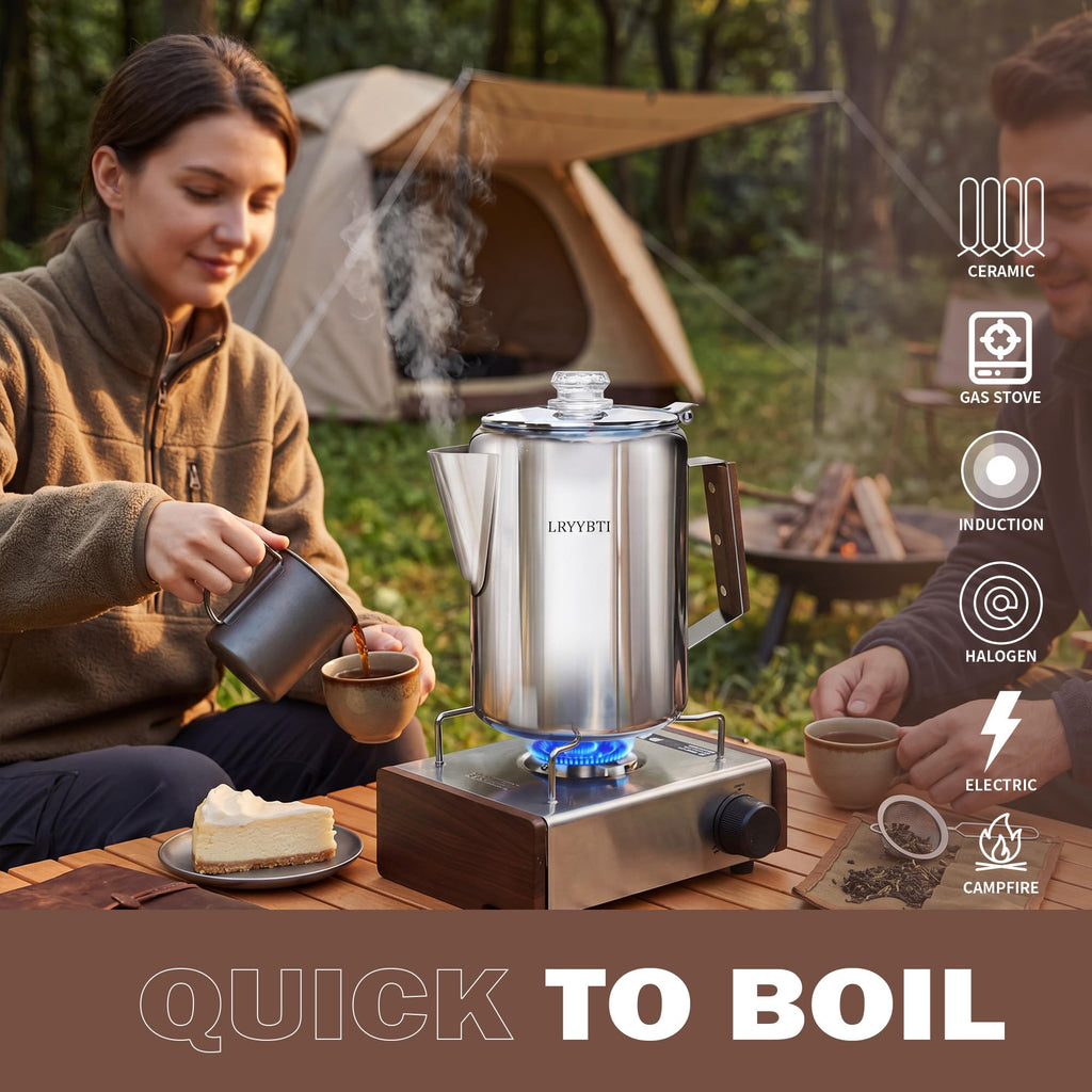 Stainless Steel 9 Cup Coffee Percolator T28185