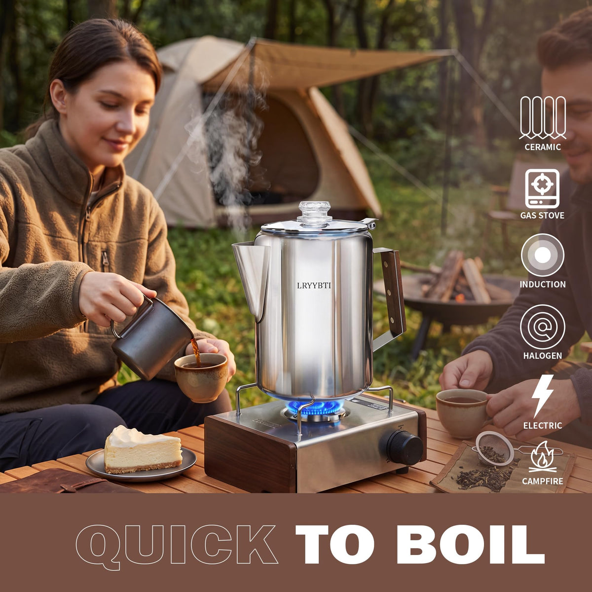 Stainless Steel 9 Cup Coffee Percolator T28185