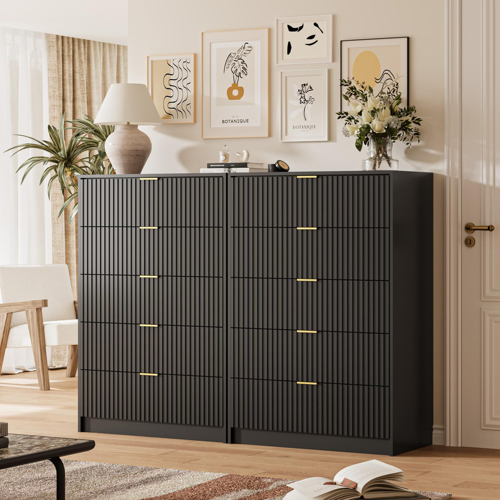 47" Tall Fluted 5-Drawer Dresser T34516