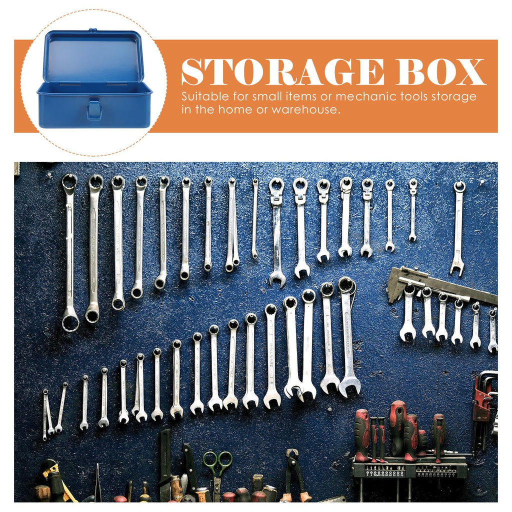 Blue Heavy Duty Portable Iron Toolbox Organizer E2201