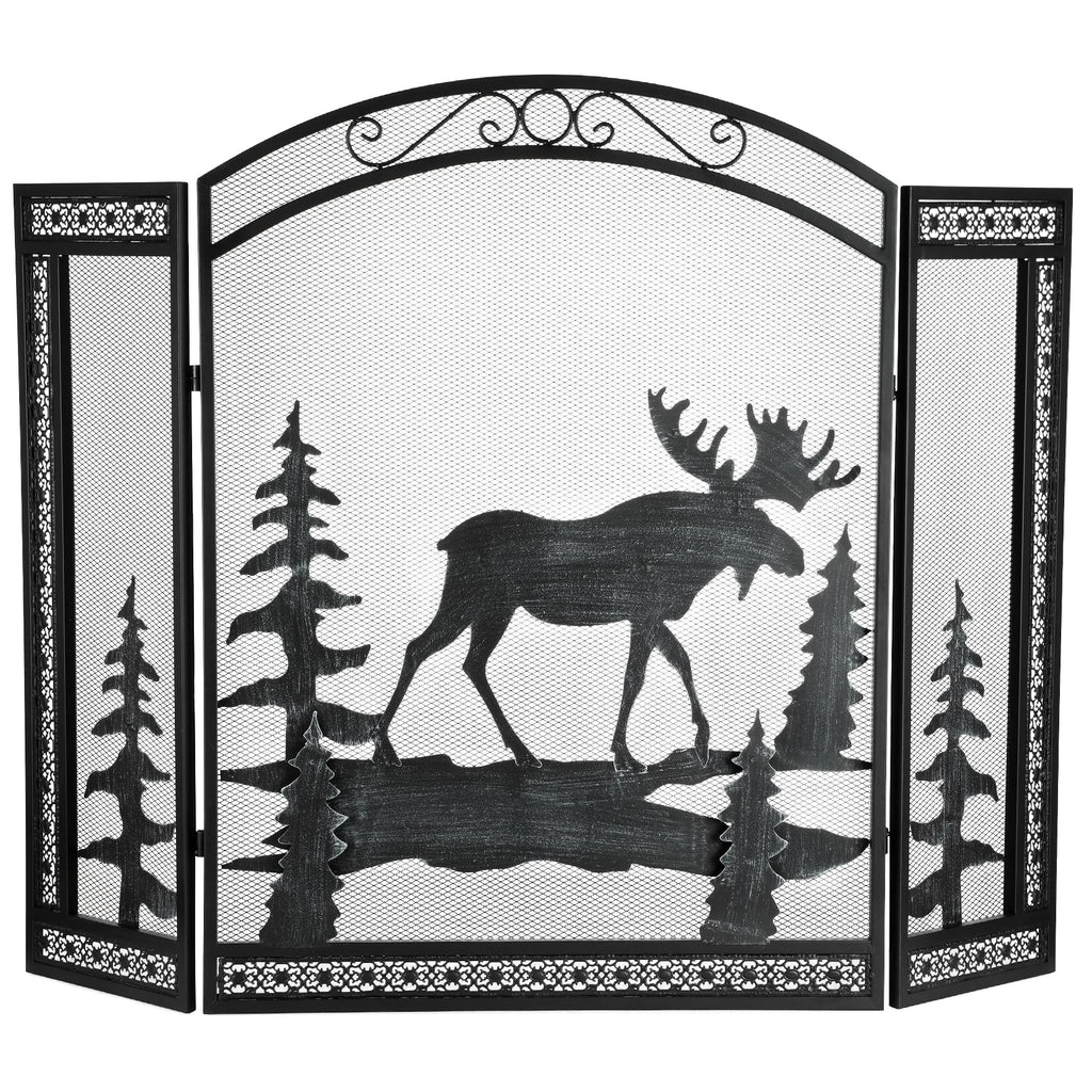 3 Panel Fireplace Screen with Guard Grate D50099