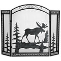 3 Panel Fireplace Screen with Guard Grate D50099