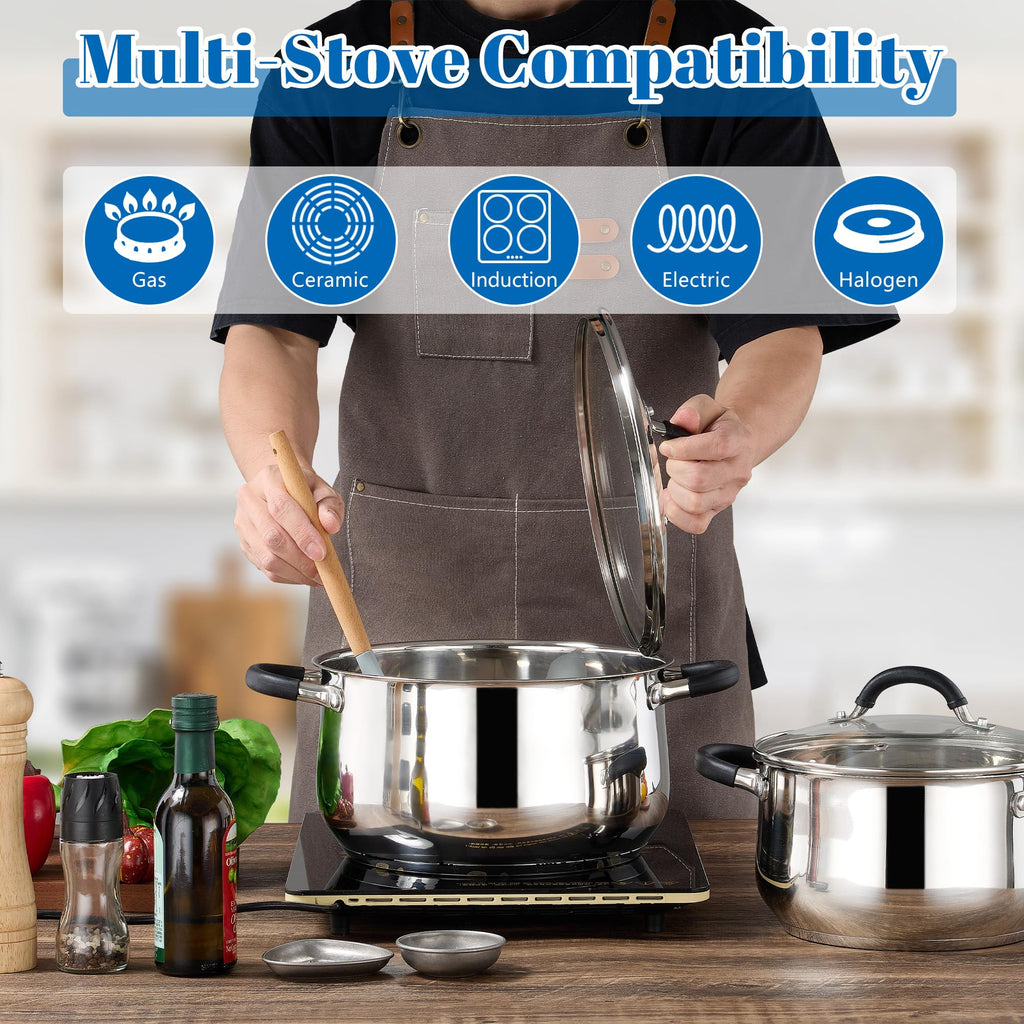 Stainless Steel 8 Quart Stock Pot with Glass Lid J88074