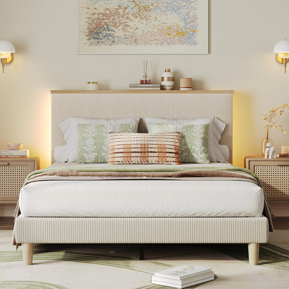 Full Bed Frame with Adjustable Headboard G7854