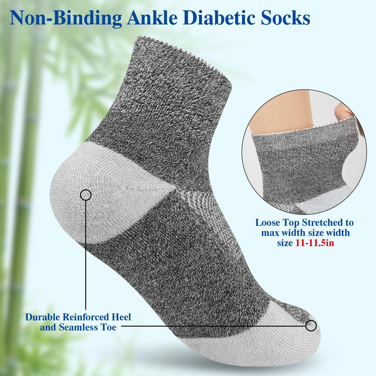 Diabetic Ankle & Low Cut Socks, 6 Pairs Y704077