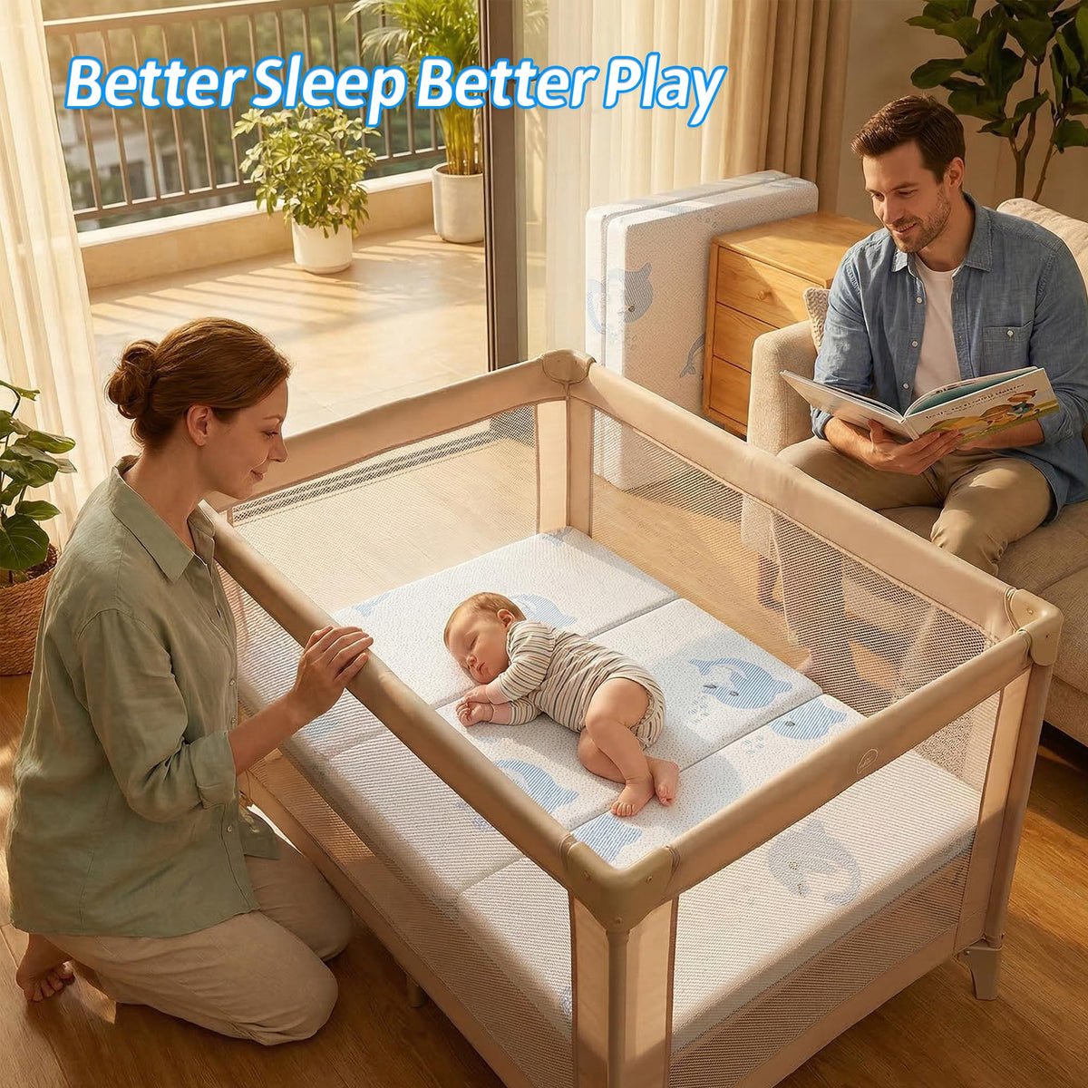 Double-Sided Memory Foam Portable Mattress I9453