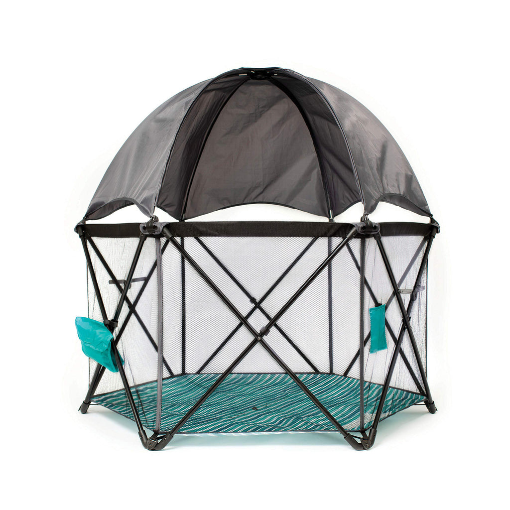 Baby Delight Go with Me Eclipse Deluxe Playard, Watercolor Stripe Base → Watercolor Stripe Playard R83661