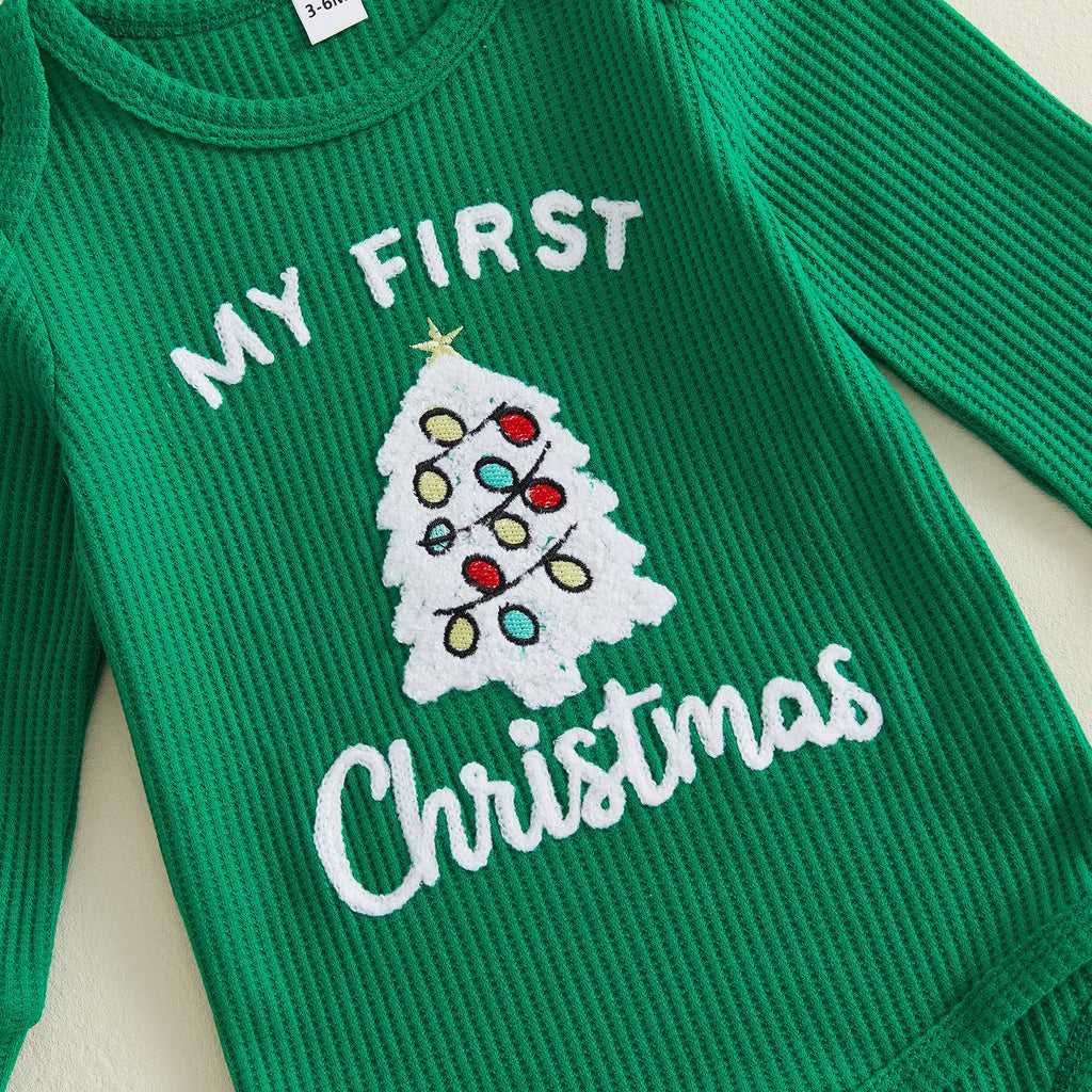Baby Boy Christmas Outfit Romper Pants Hat F758838